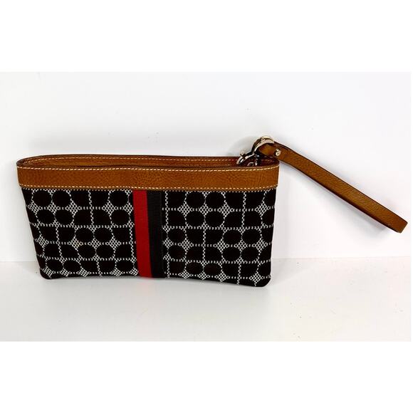 Kate Spade Zippered Wallet Wristlet Clutch Chrissy Classic Noel Chocolate NWT - Picture 3 of 9